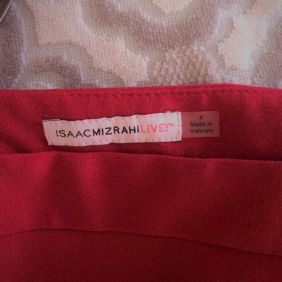NWOT-Isaac Mizrahi red pencil skirt - size 4 - Picture 7 of 9